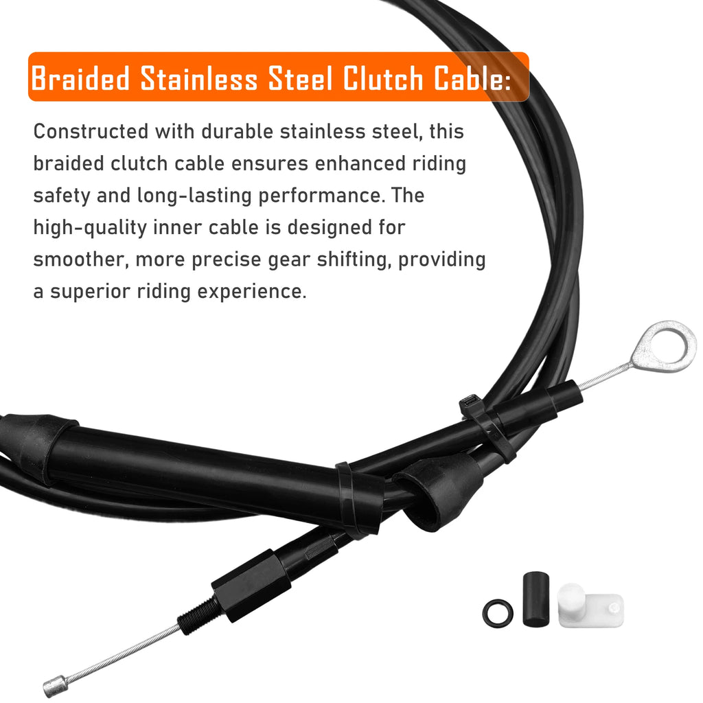 14" Stainless Cable & Brake Line Kit for Harley Touring (2000–2006)