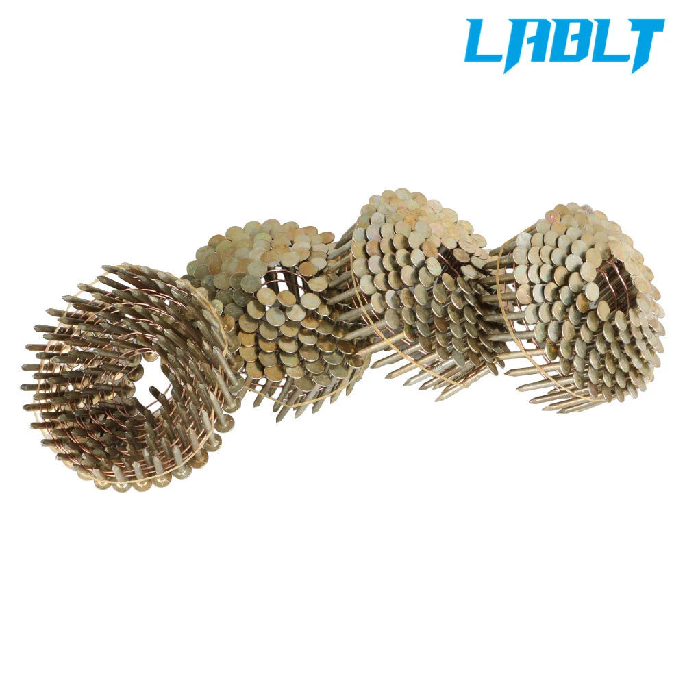 Coil Roofing Nails 7200 Pcs 1-1/4" 15 Degree Galvanized 3/8" Head Diameter
