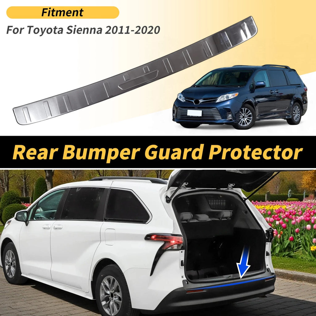 Rear Bumper Topper Replacement for Toyota Sienna (2011–2020) Silver