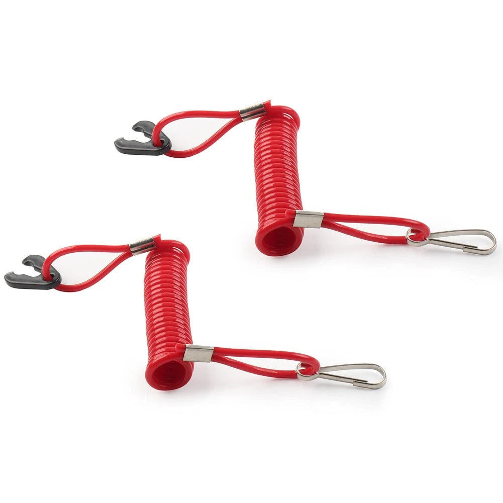 2pcs Outboard Kill Switch Lanyard Tether for Yamaha