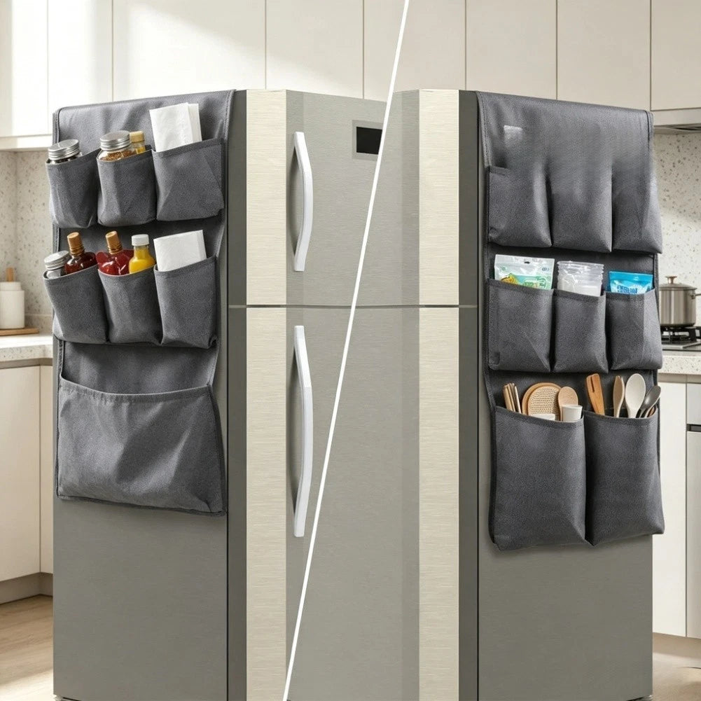 15-Pocket Over Fridge Hanging Storage Bag for Utensils and Tools