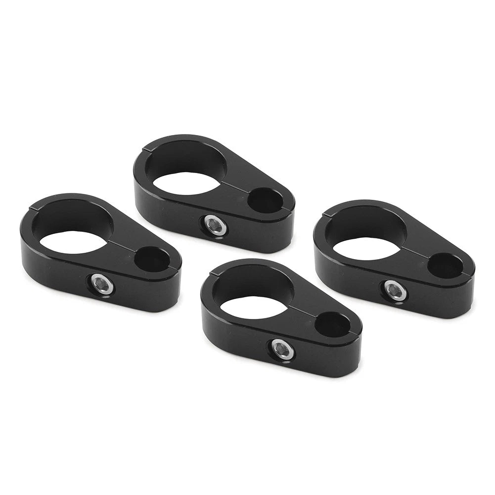 4X Brake Clutch Cable Wire Clamp Clip for Harley 1" Handlebar