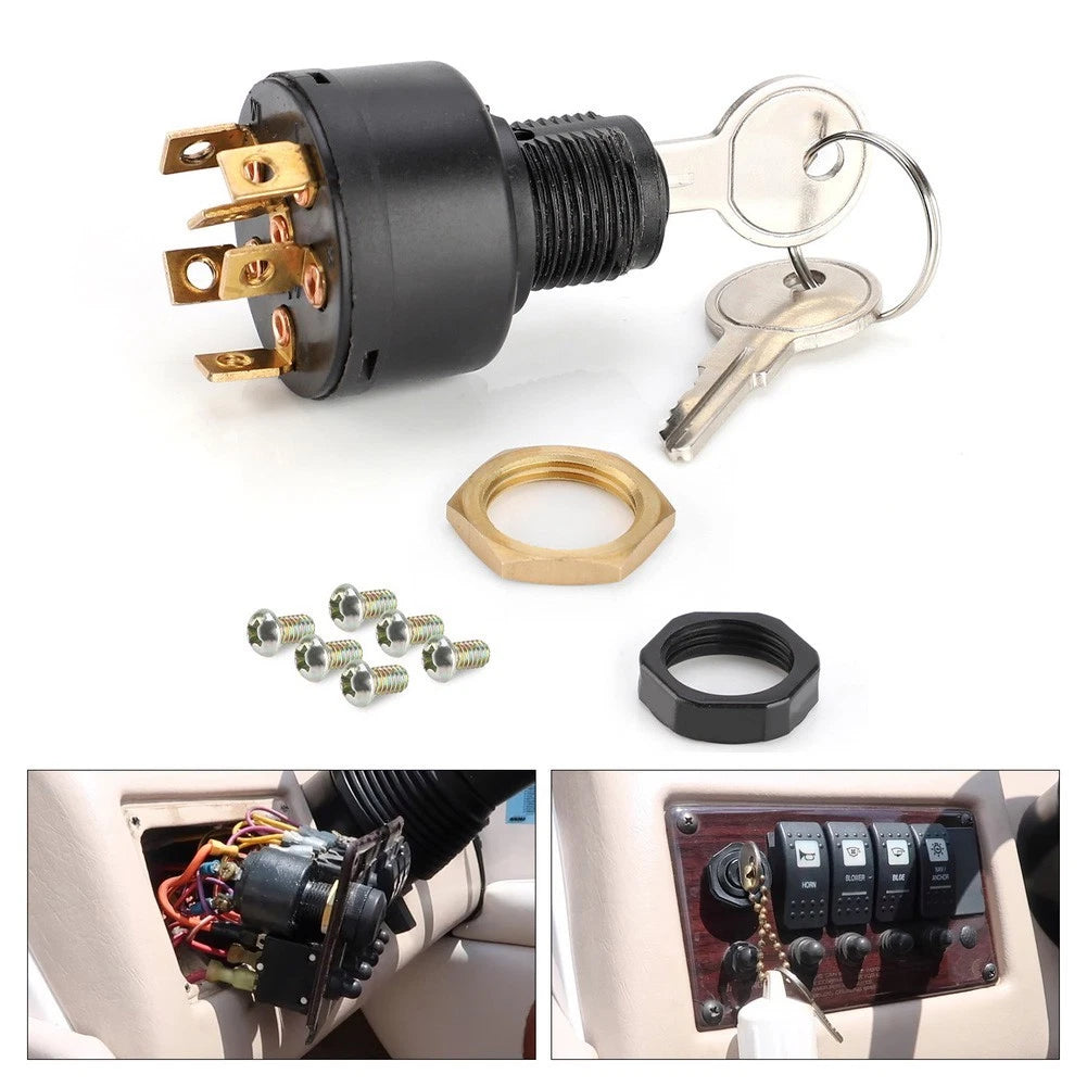 Push To Choke Ignition Switch for Boat Motor with 2 Keys