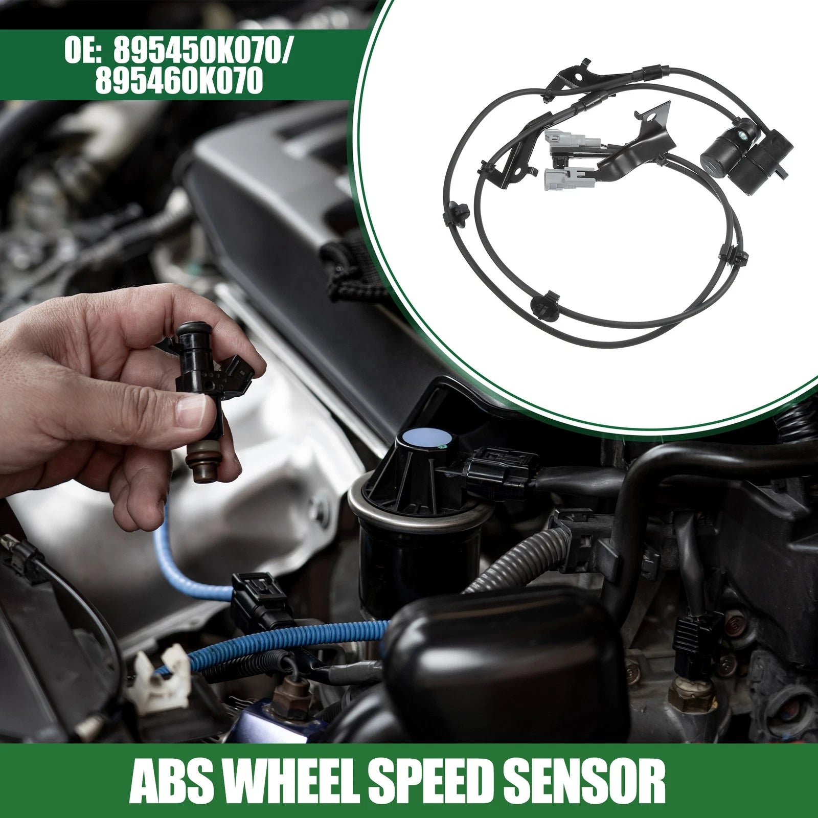 ABS Wheel Speed Sensor for Toyota Hilux 2004–2012 Front Rear Left Right 2pcs