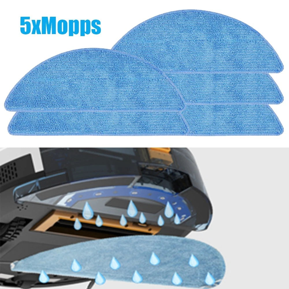 5pcs Mop Cloths for Tesvor M1 S6 S4 Vacuum Cleaner (Washable)