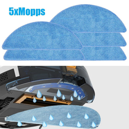 5pcs Mop Cloths for Tesvor M1 S6 S4 Vacuum Cleaner (Washable)
