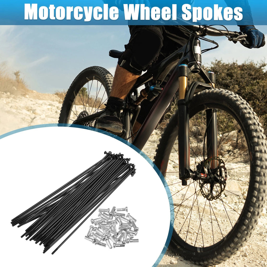 36pc J Bend Bicycle Steel Spokes 141mm with Nipples for 14G (5.55")