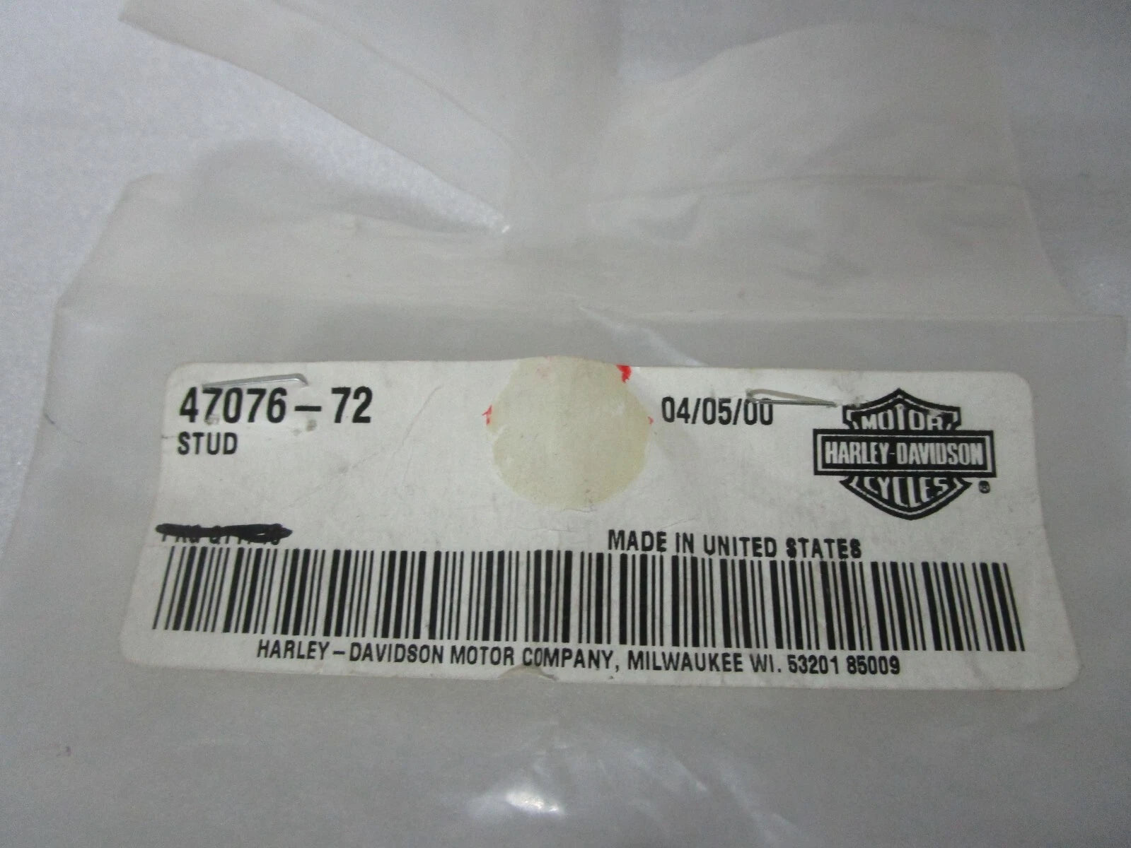 Tonneau Cover Stud for Harley-Davidson Sidecar (OEM 47076-72)