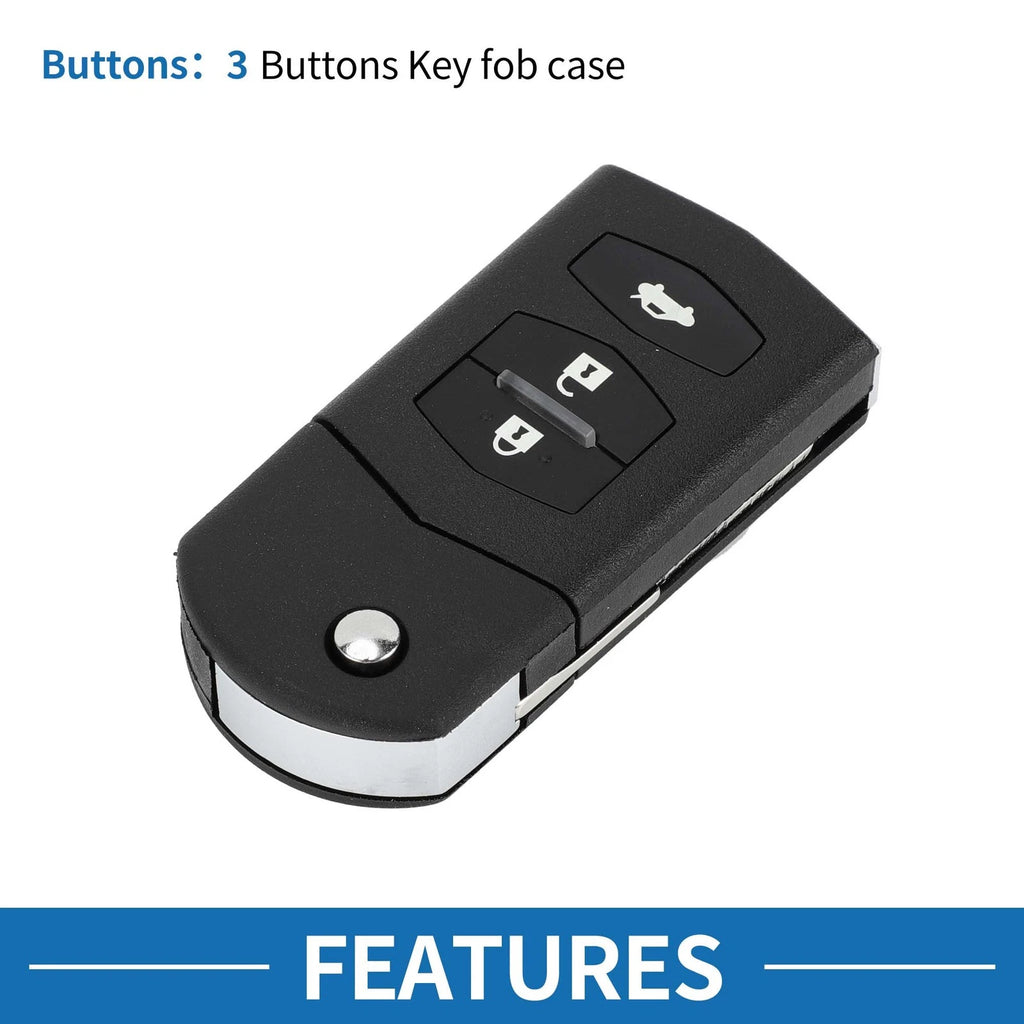 Keyless Entry Remote Fob Case Shell for Mazda 3 6 MX-5 RX-8 (2004–2015)