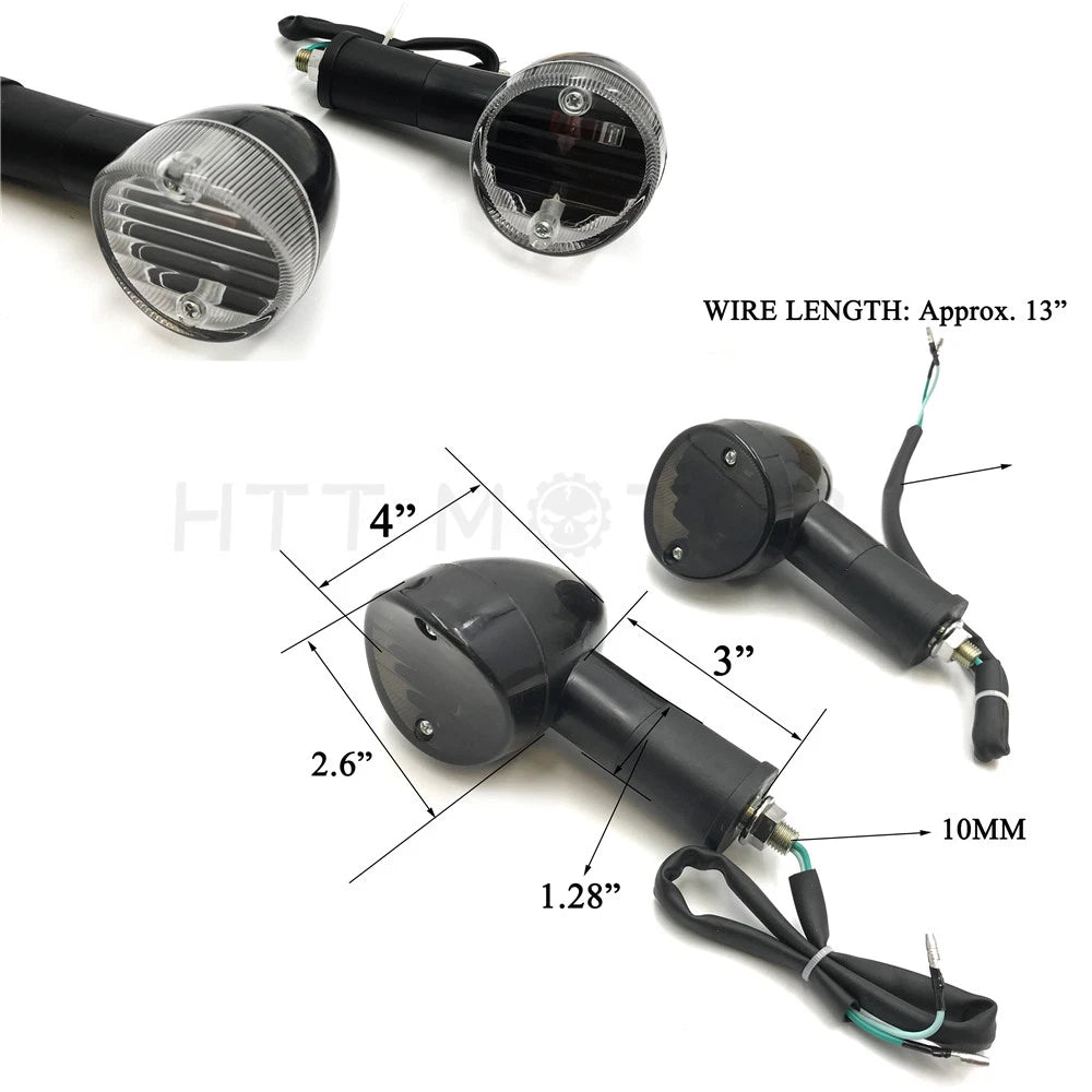 Bullet Turn Signals for Universal Motorcycles (Amber)