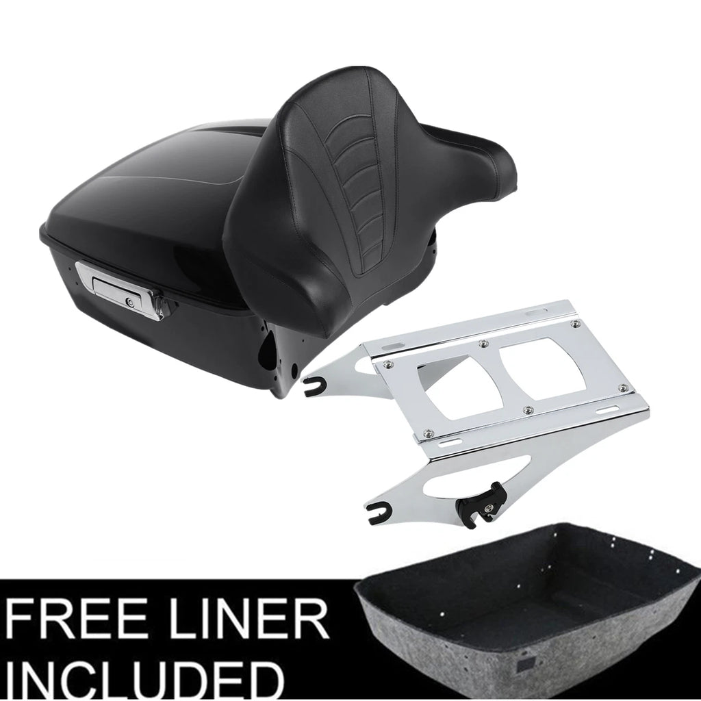 Trunk Backrest Pad Mount Rack for Harley Street Road Glide (2014–Present)