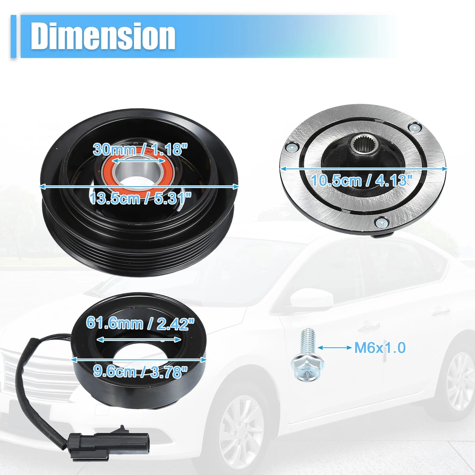Set A C Compressor Clutch Replacement for Dodge Dakota (2004–2007)