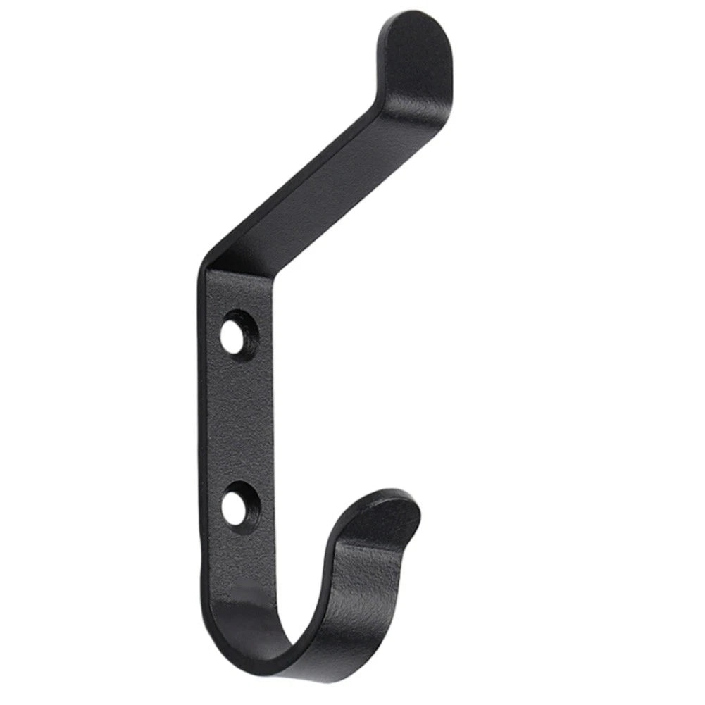Wall Hook for Coat Hat Scarf Bag - Cold Rolled Steel, 10 kg Load, Black White