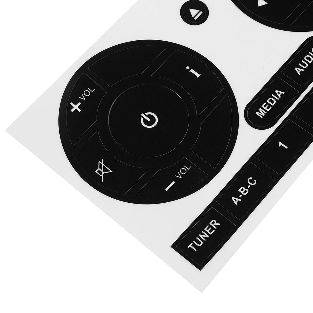 1x Radio Stereo Button Repair Kit Decal Sticker for Fiat 500 (2007–2023)