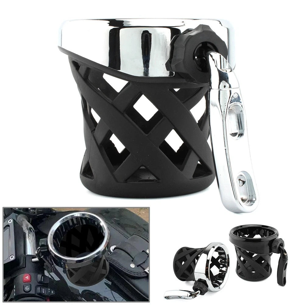 Cup Holder for Universal Motorcycle with Mesh Basket Mount