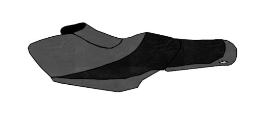 Seat Cover for Yamaha FZS SHO SVHO (2009–2016) Blacktip Dark Gray Black