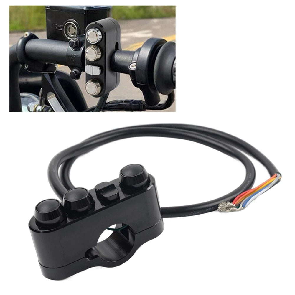 1" Handlebar Control Switches w/ Wiring Harness for Harley Dyna Sportster