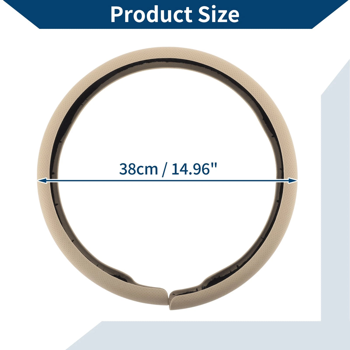 Steering Wheel Cover for - 14.96" ABS Apricot