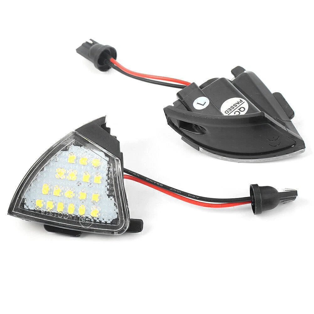 2X White 6000K LED Side Mirror Puddle Light Bulbs for Jetta Passat (B6)