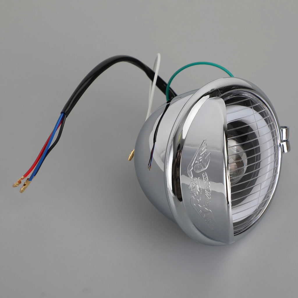 4 Inch Motorcycle Headlight Chrome Halo Ring DRL for Cafe Racer