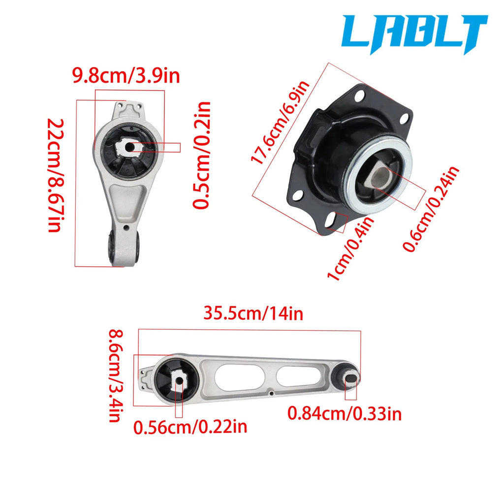 3PCS Engine Motor & Transmission Mount for Dodge Neon L4 (2000–2005)