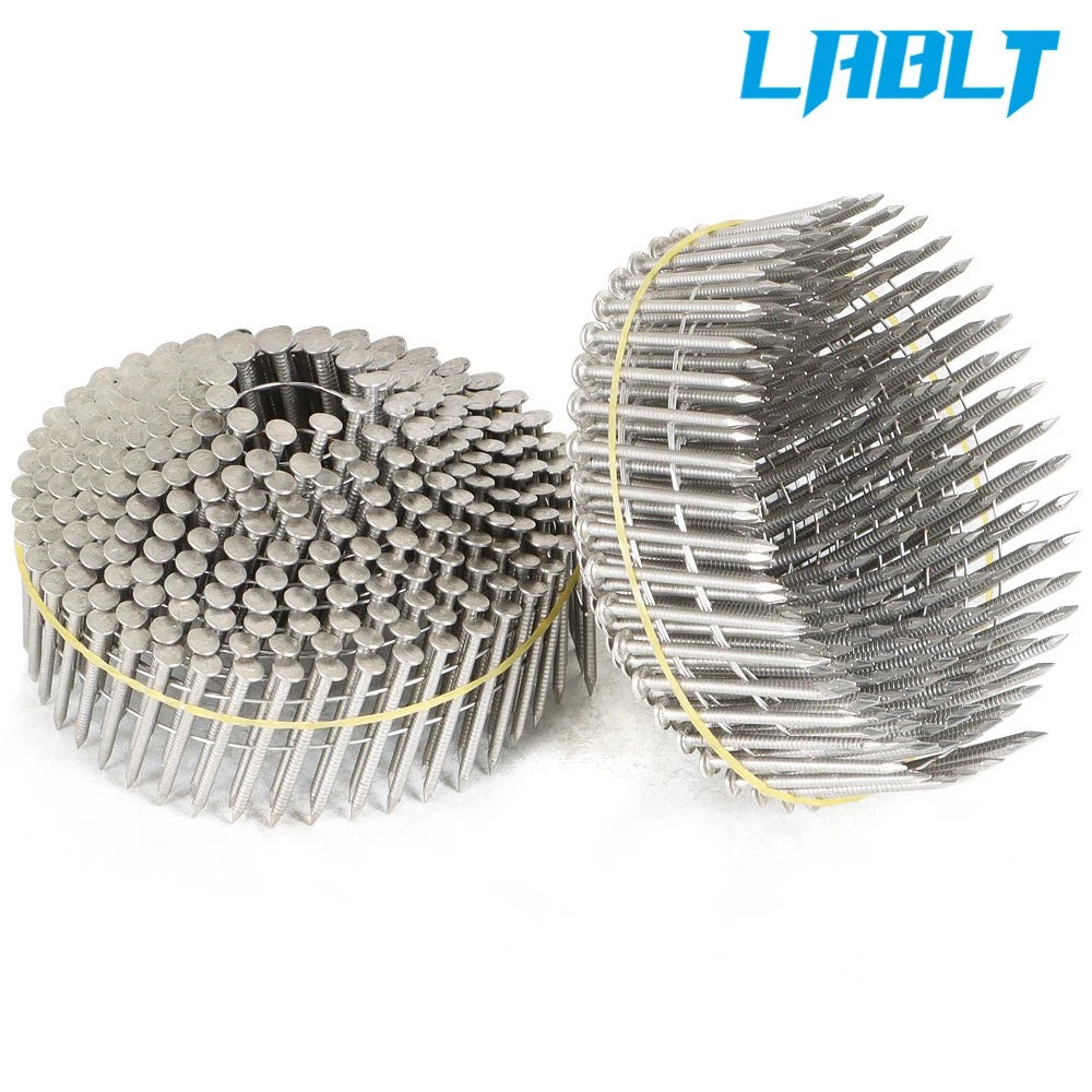 1,200 Pcs Ring Shank Siding Nails for 15 Degree Wire Coil (Stainless)