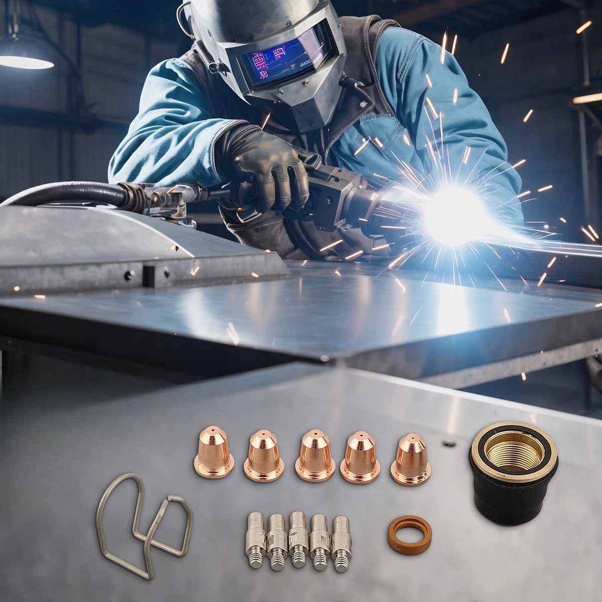 Plasma Cutter Torch Electrode Fitting Replacement for Workshop PR0110
