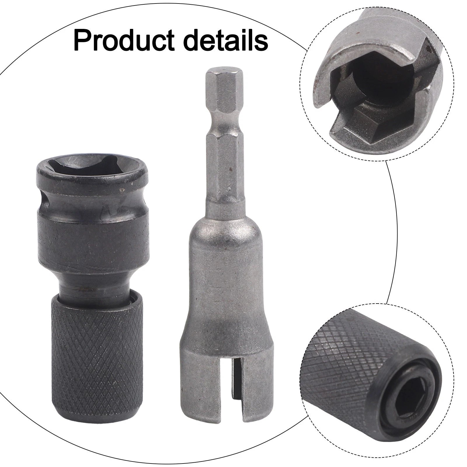 Electric Wrench Driver Adapter with 12mm Socket 12 Inch