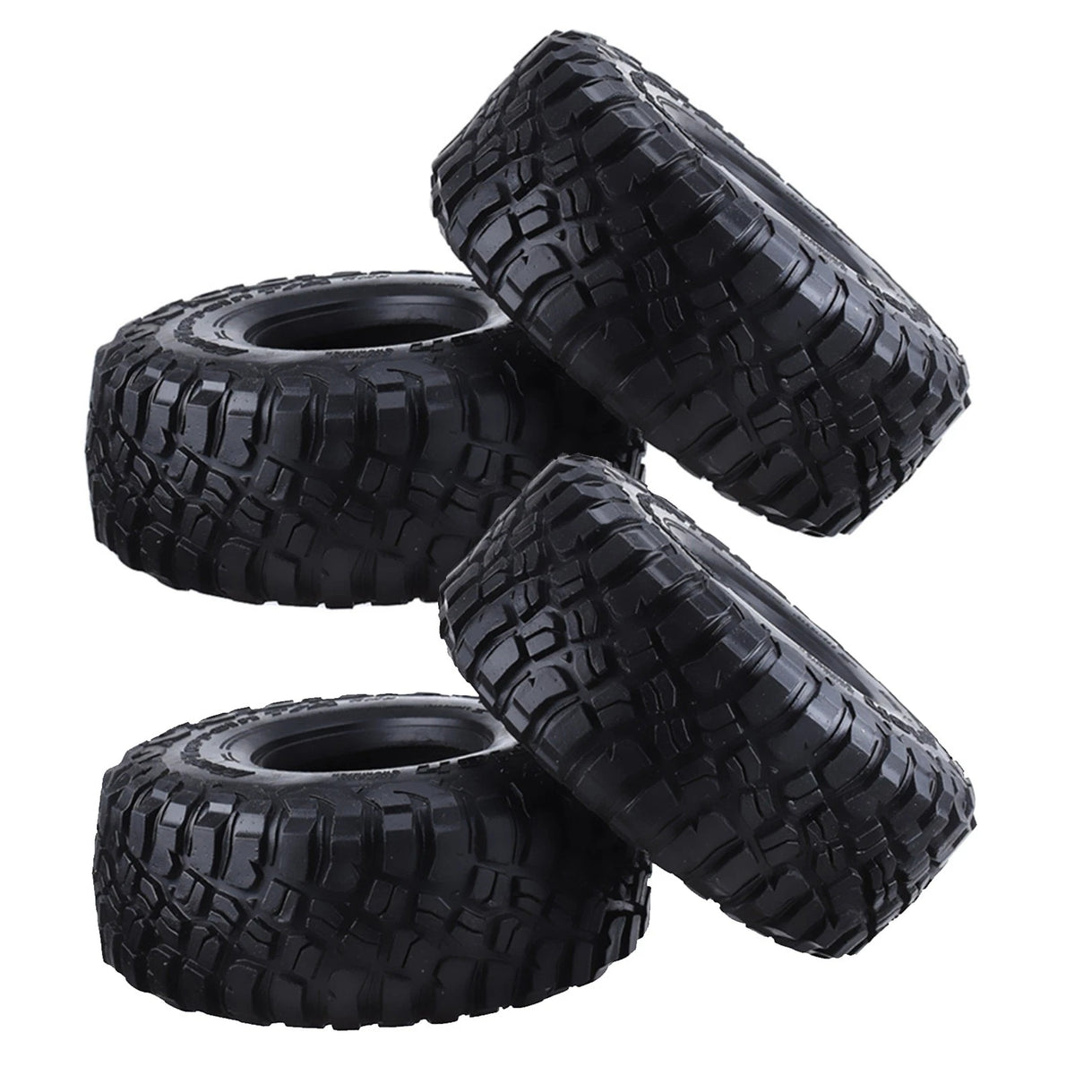 2 Pair Tire Covers with Foam Insert for Axial SCX10 TRX4 D90 (1/10 RC)