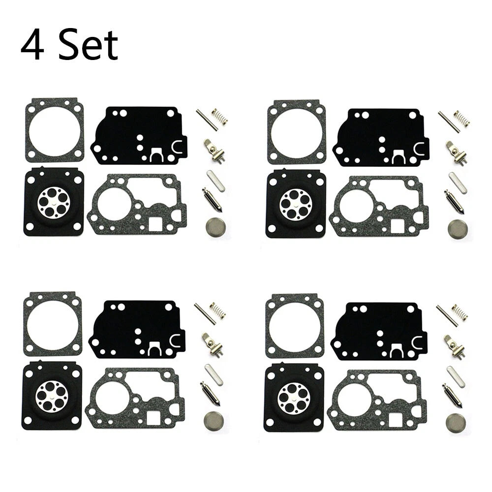 Set of 4 Carburetor Rebuild Kits for ZAMA RB-168 C1M-W44 Poulan PP330 PP335