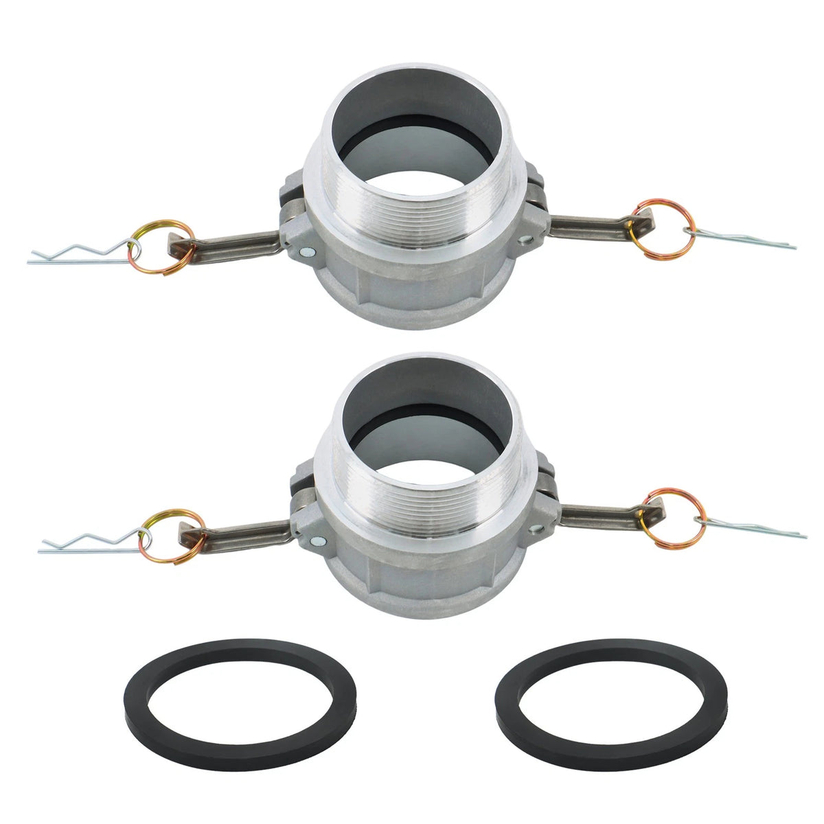 2X Type B Aluminum Cam and Groove Hose Fitting for Global 3" Plug X 3"NPT