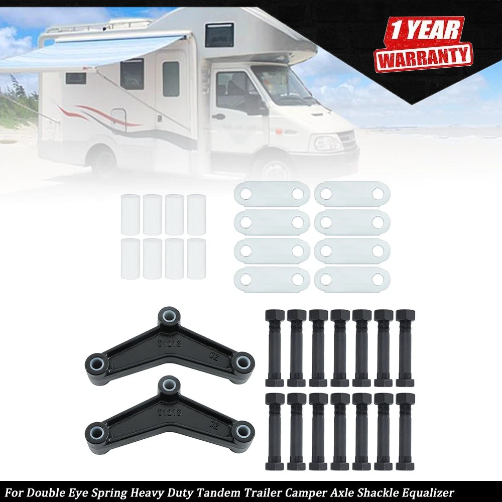Double Eye Spring Shackle Equalizer for Tandem Trailer Camper Axle