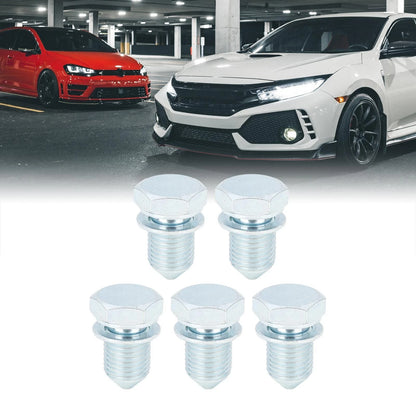 Engine Oil Drain Plug Replacement Qty 5 for Audi Volkswagen (2018–2019)