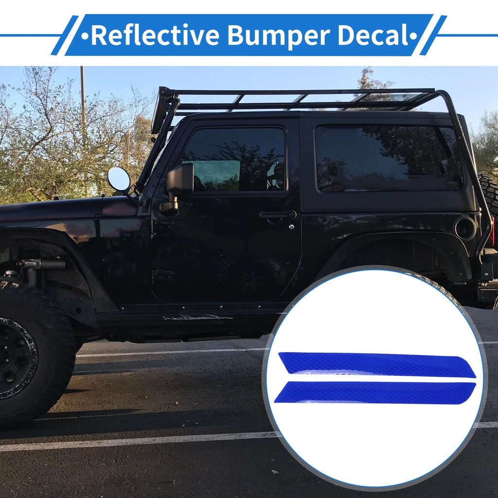 Reflective Bumper Decal for Universal Vehicles (Fluorescent Blue)