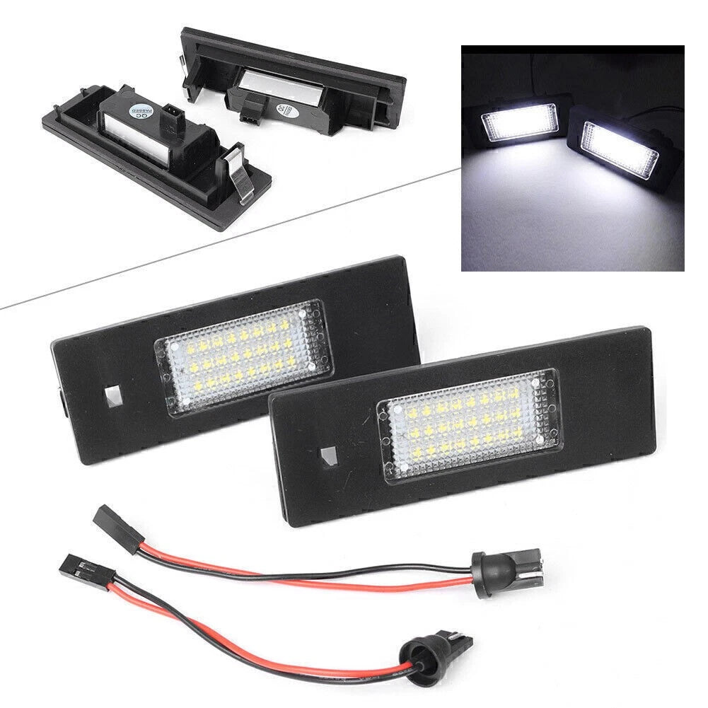 Pair Error Free LED License Plate Lights for BMW E81 E87 E63 E64 E86