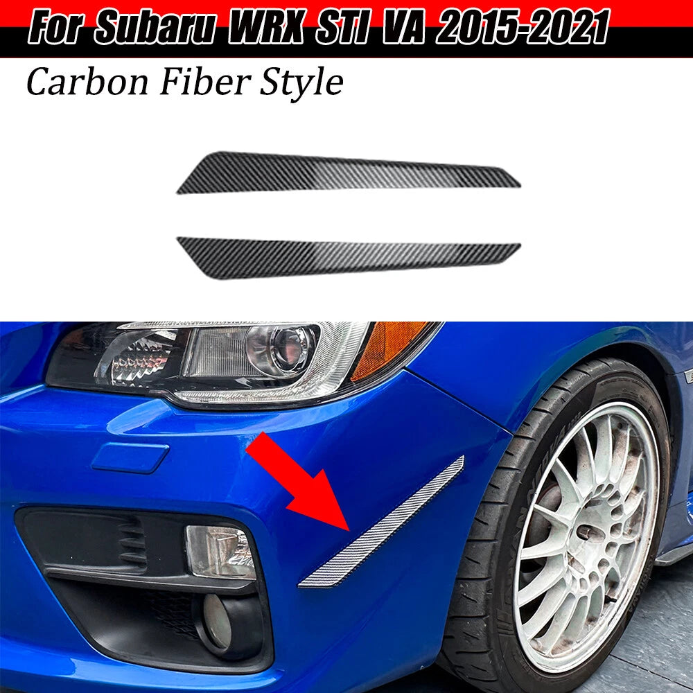 Tape-On Carbon Look Front Vent Trim Canards for Subaru WRX STI (2015–2021)