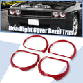 Headlight Cover Trim Decor Ring Bezel Set for Dodge Challenger (2015–2021)