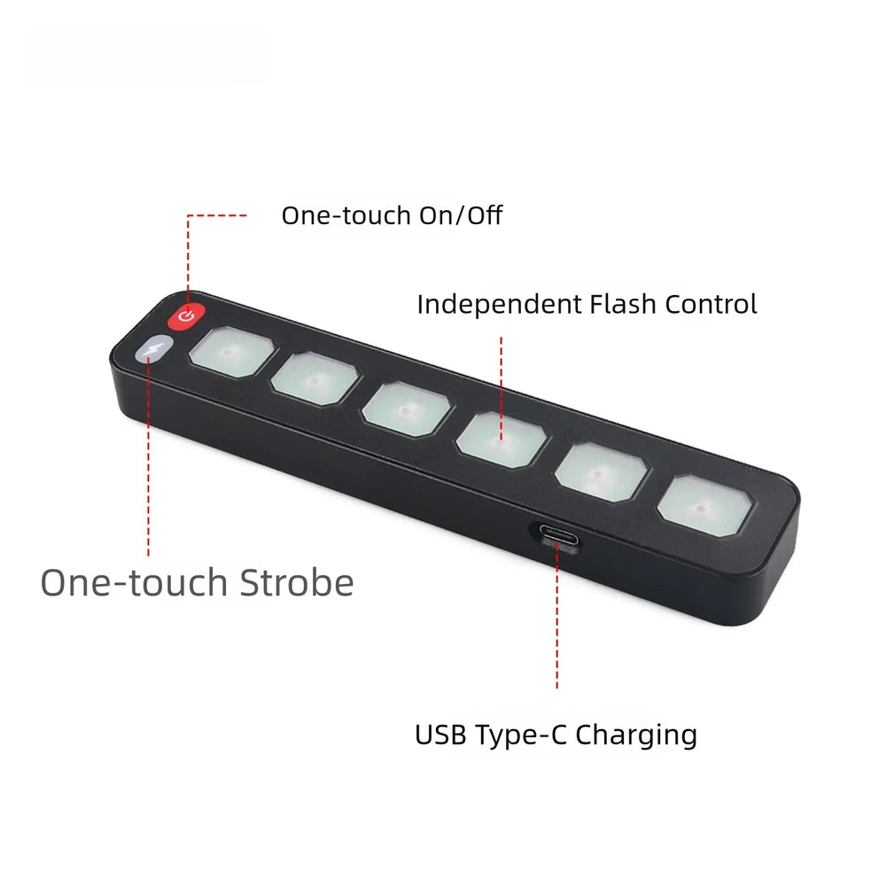 Six Channel Wireless Touch Control Panel for Vehicle Lighting (12V 24V)