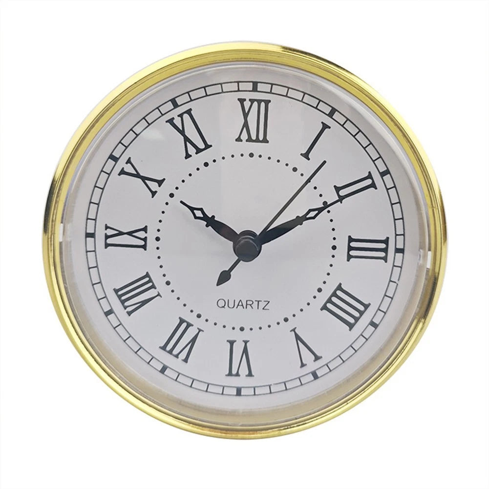 Elegant Mini Clock Insert with Quartz Movement for Crafts