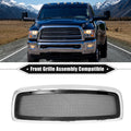 Front Grille Assembly Replacement for Dodge Ram 1500 Chrome Gloss Black (2013–2018)