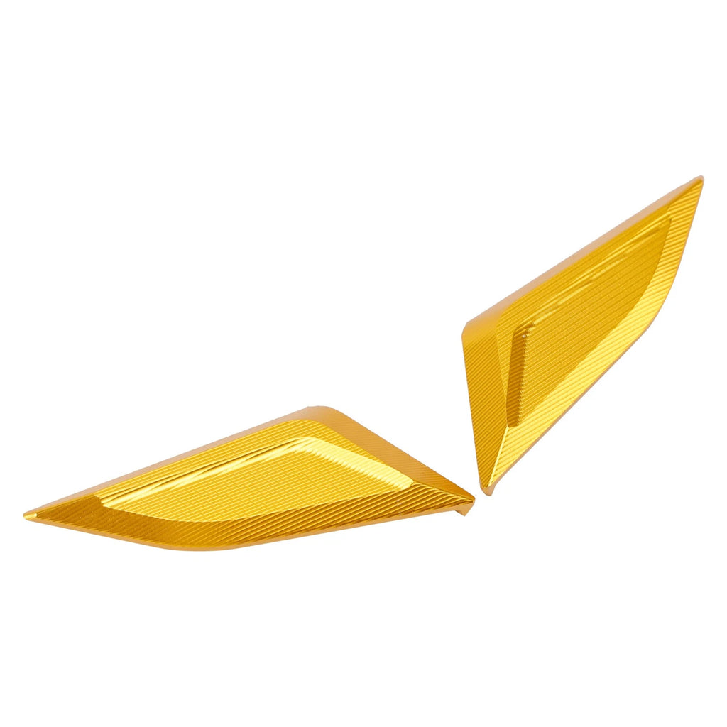 Billet Gold Mirror Block Off Plates for Ducati Panigale V4/S/R V2 (2018–2024)