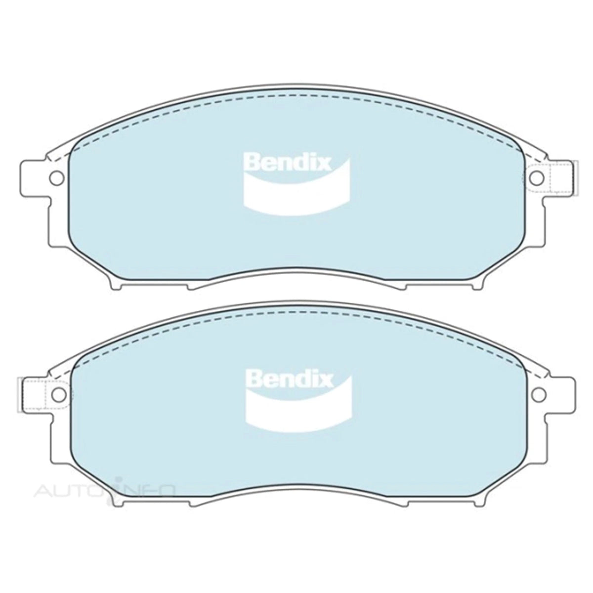 Set of 4 Bendix GCT Front Disc Brake Pads for Nissan Dualis J10 (2010–2016)