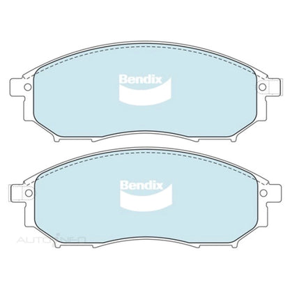 Set of 4 Bendix GCT Front Disc Brake Pads for Nissan Dualis J10 (2010–2016)