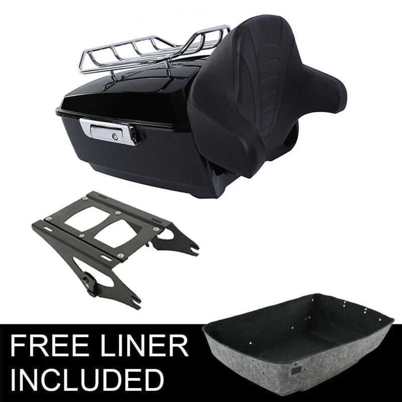 King Trunk Backrest Mount Rack for Harley Touring Road Glide (2014–2026)