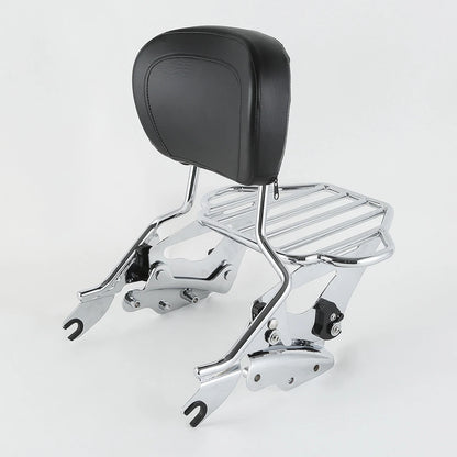 Sissy Bar Backrest Luggage Rack Docking Kit for Harley Touring (2009–2013)