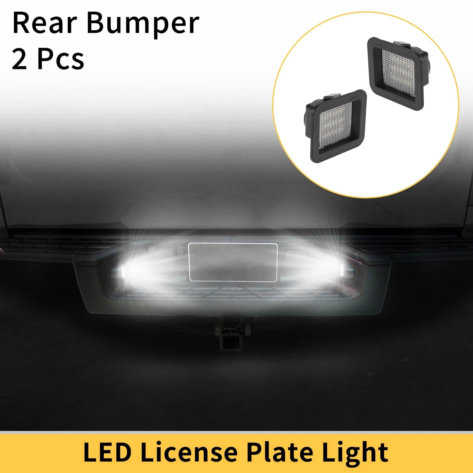 2pcs License Plate Light Lamp Replacement for Ford F-150 (2015–2023)
