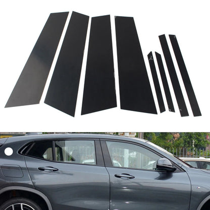 8 Pcs Bright Black Door Window Pillar Post Trim for BMW X2 F39 (2018–2021)