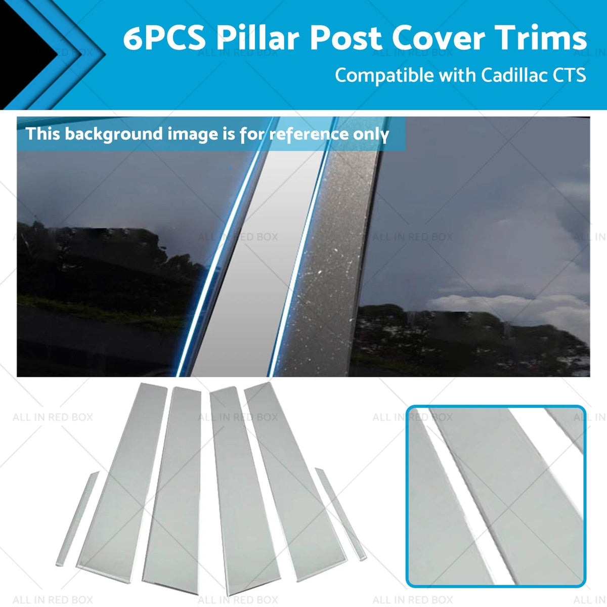 6X Pillar Post Cover Trim for Cadillac CTS (2008–2013)