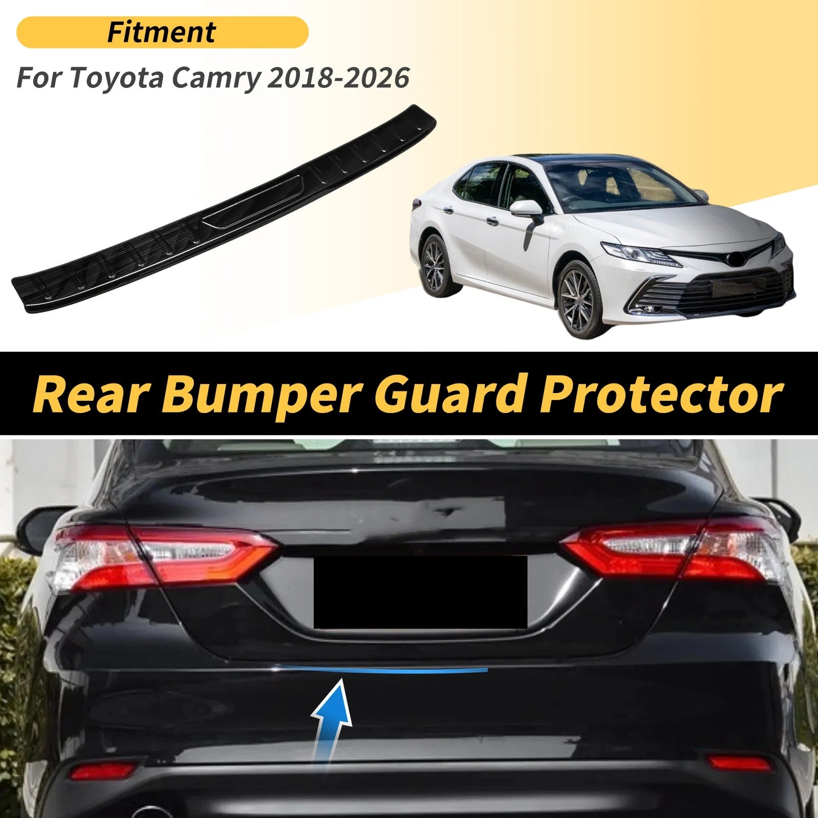 Bumper Guards Front for Toyota Camry 2018–2026 Titanium Tone 1 Pc