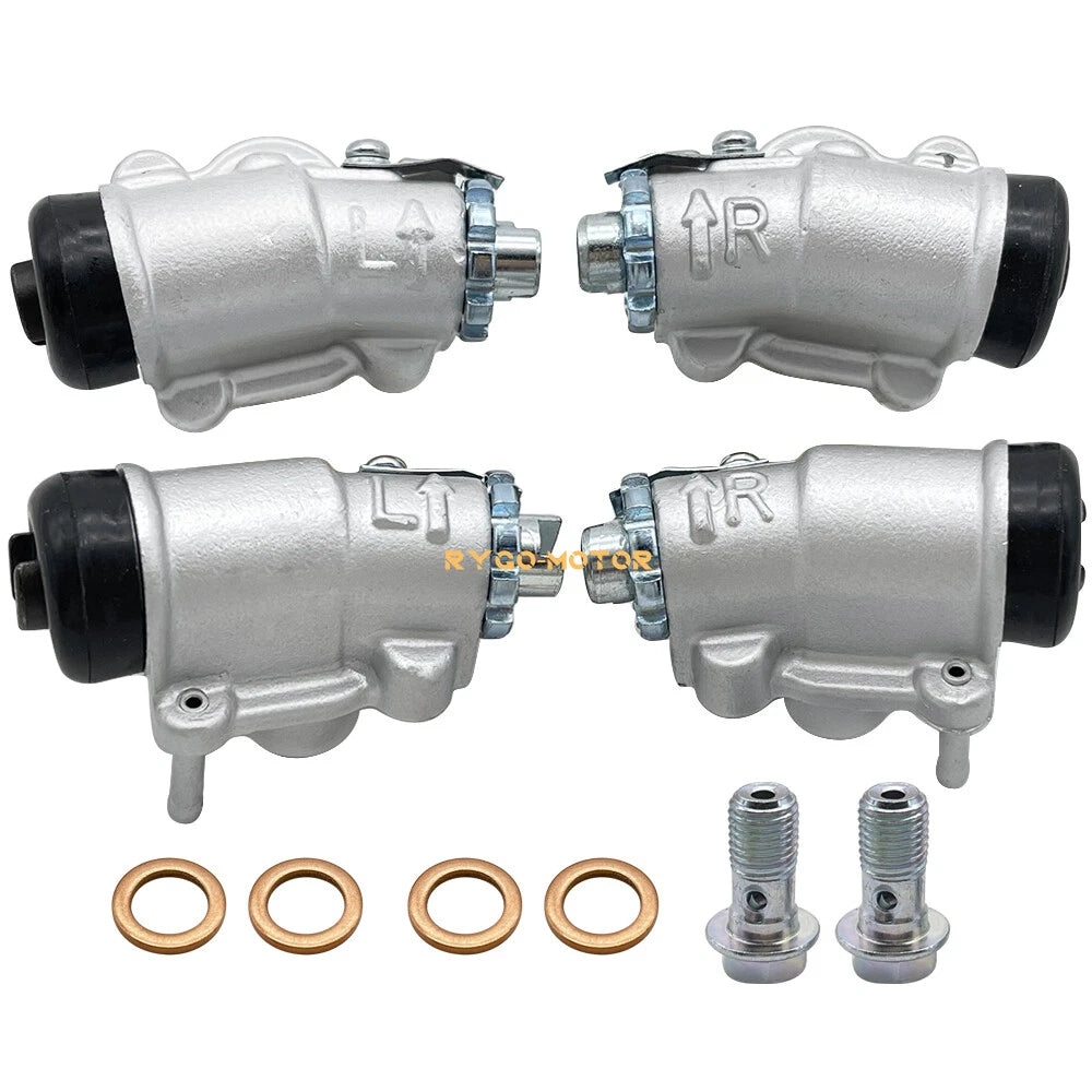 Set of 4 Front Brake Wheel Cylinders for Honda Rancher 350 TRX350TM/TE/FE/FM (2000–2003)